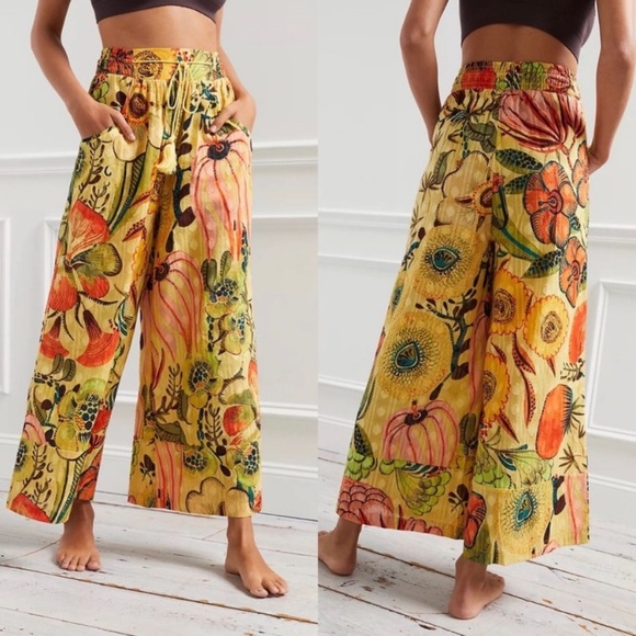 Anthropologie Pants - New Anthropologie Amaranth Gauzy Wide Leg Smocked Summer Beach Resort Pants S